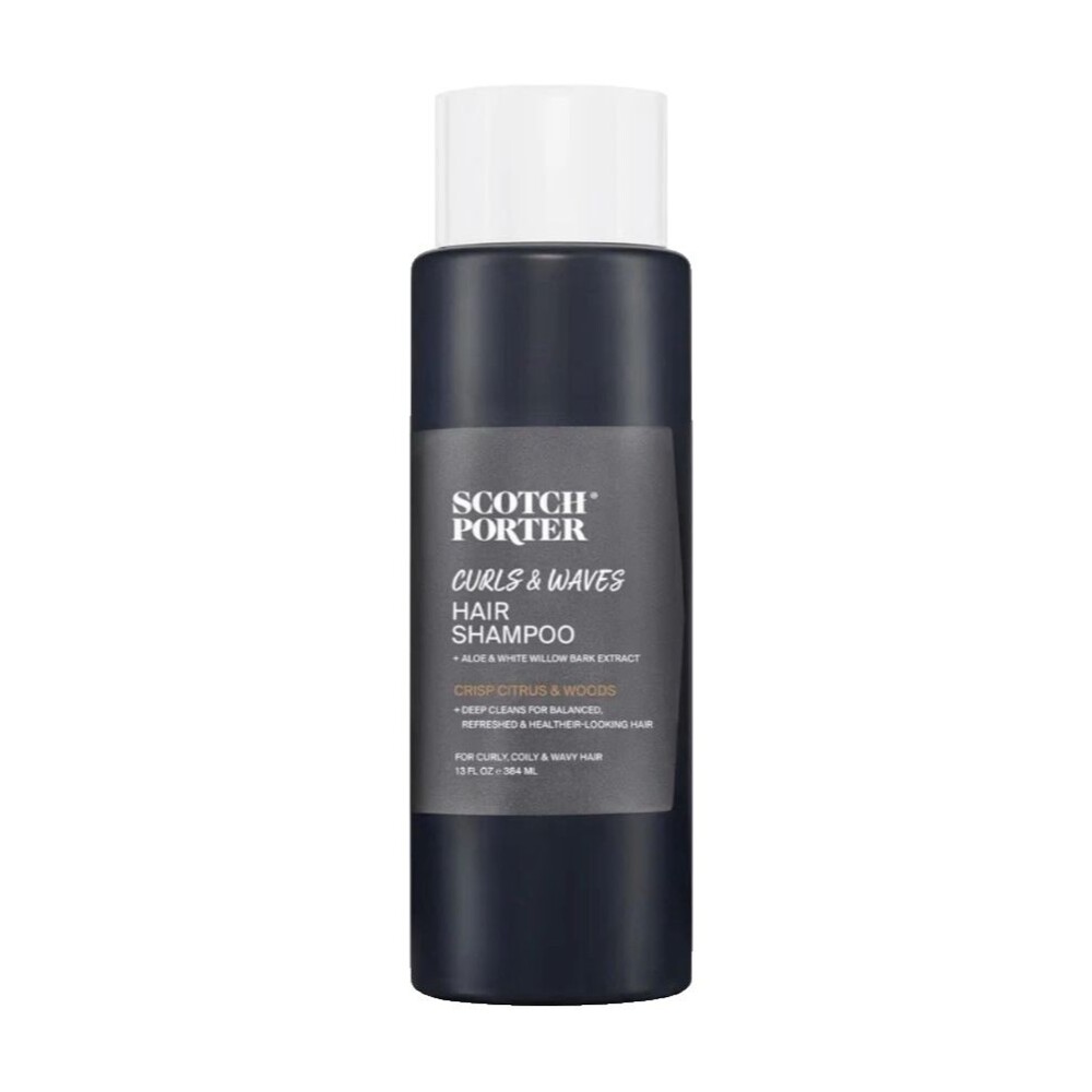 SCOTCH PORTER Curls  & Waves  Hair Shampoo Aloe Crisp Citrus & Woods 13 Fl.OZ